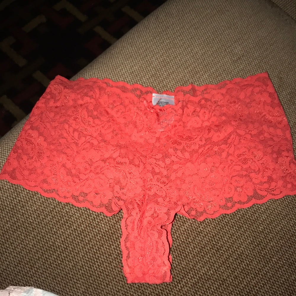 Sexy Red Lacey Boy Short Panty